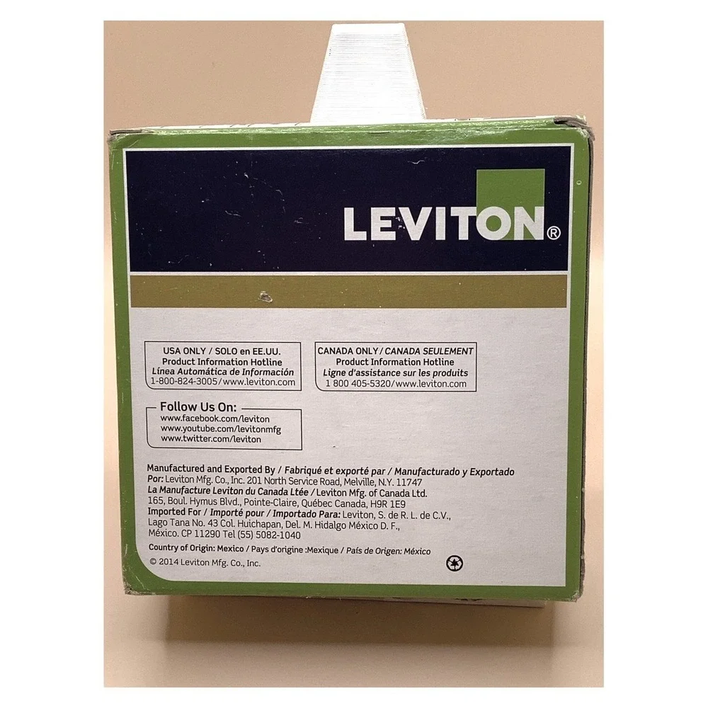 Leviton 1254-W Quadplex‎ Receptacle 15A 125V White